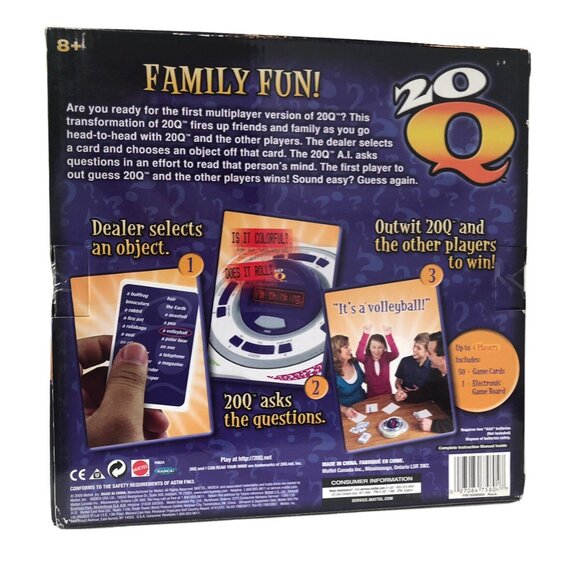 Radica 20Q Multi Player Game Family Fun 8+ Age 2-4 Players Challenge - Picture 2 of 3